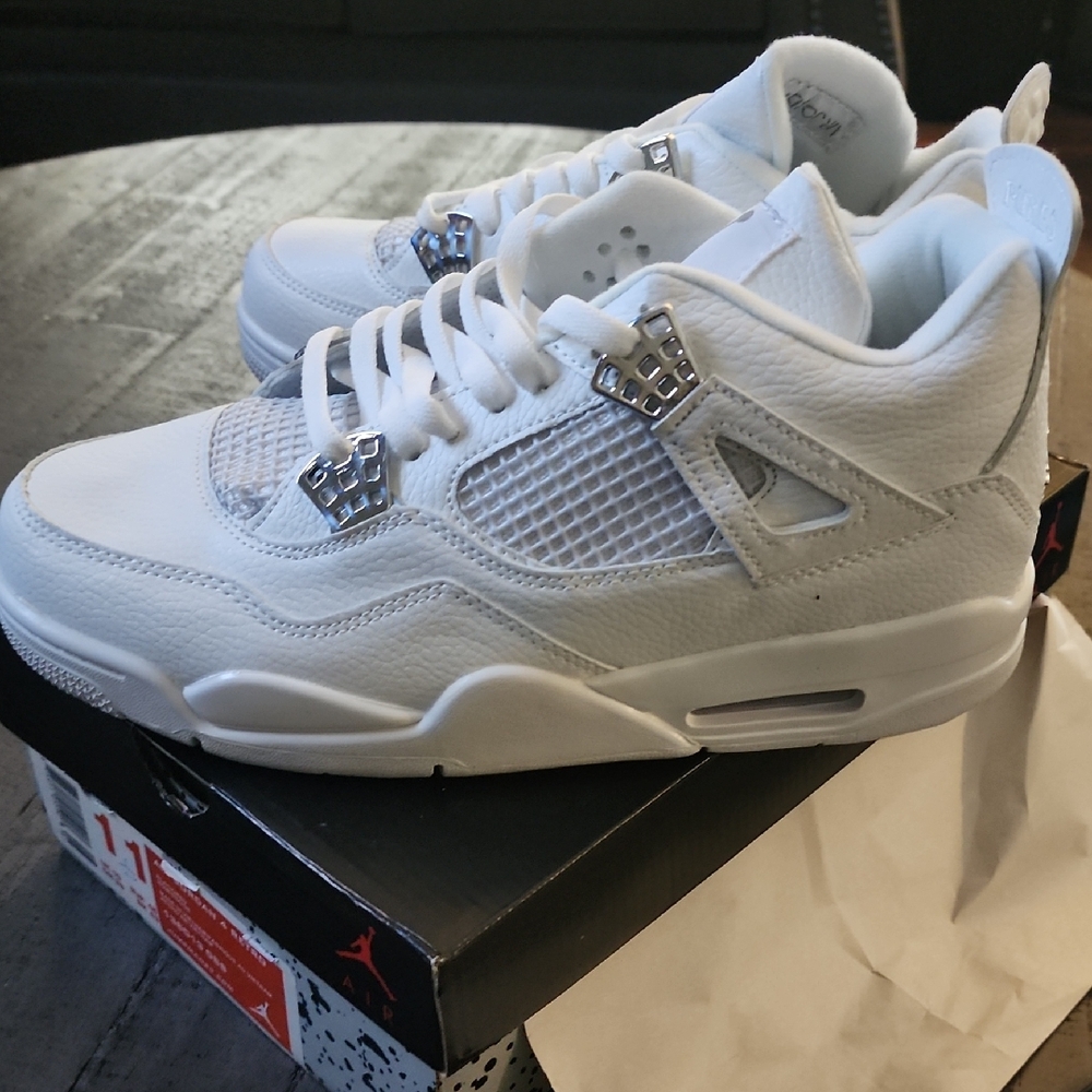Jordan Athletic Shoes White with Silver Highlights